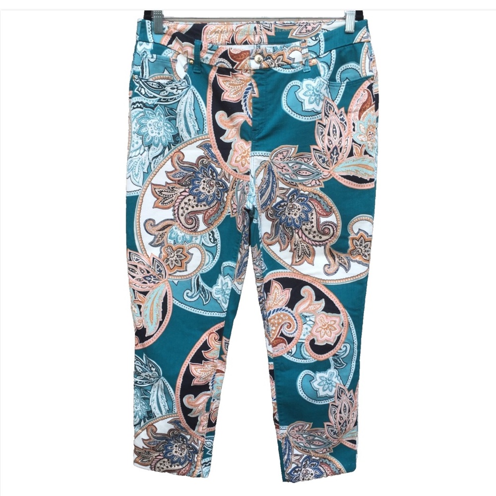 Chico’s Paisley So Slimming Girlfriend Cropped Jeans